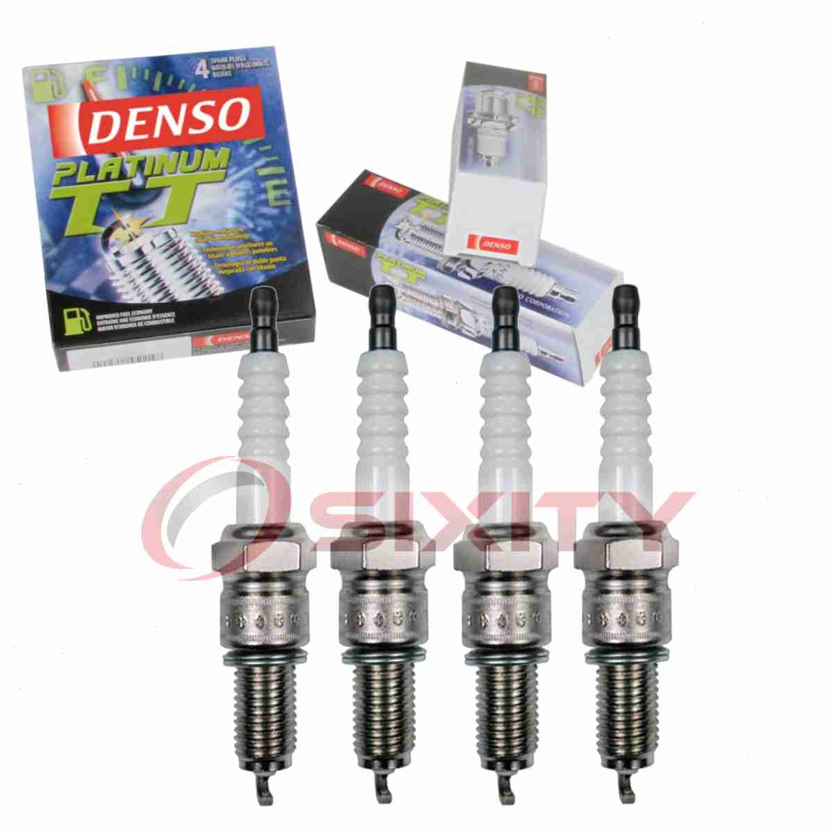 4 pc Denso Platinum TT Spark Plugs for 1971 Mazda 1200 1.2L L4 Ignition cz