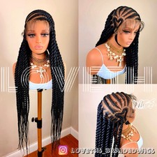 Ships next day 2days SHIPPING Full lace knotless Braided wig box braid cornrow