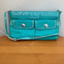 Borsa Vera Bradley Vintage Cest la Vie Tracolla Donna Turchese Trapuntata Y2K