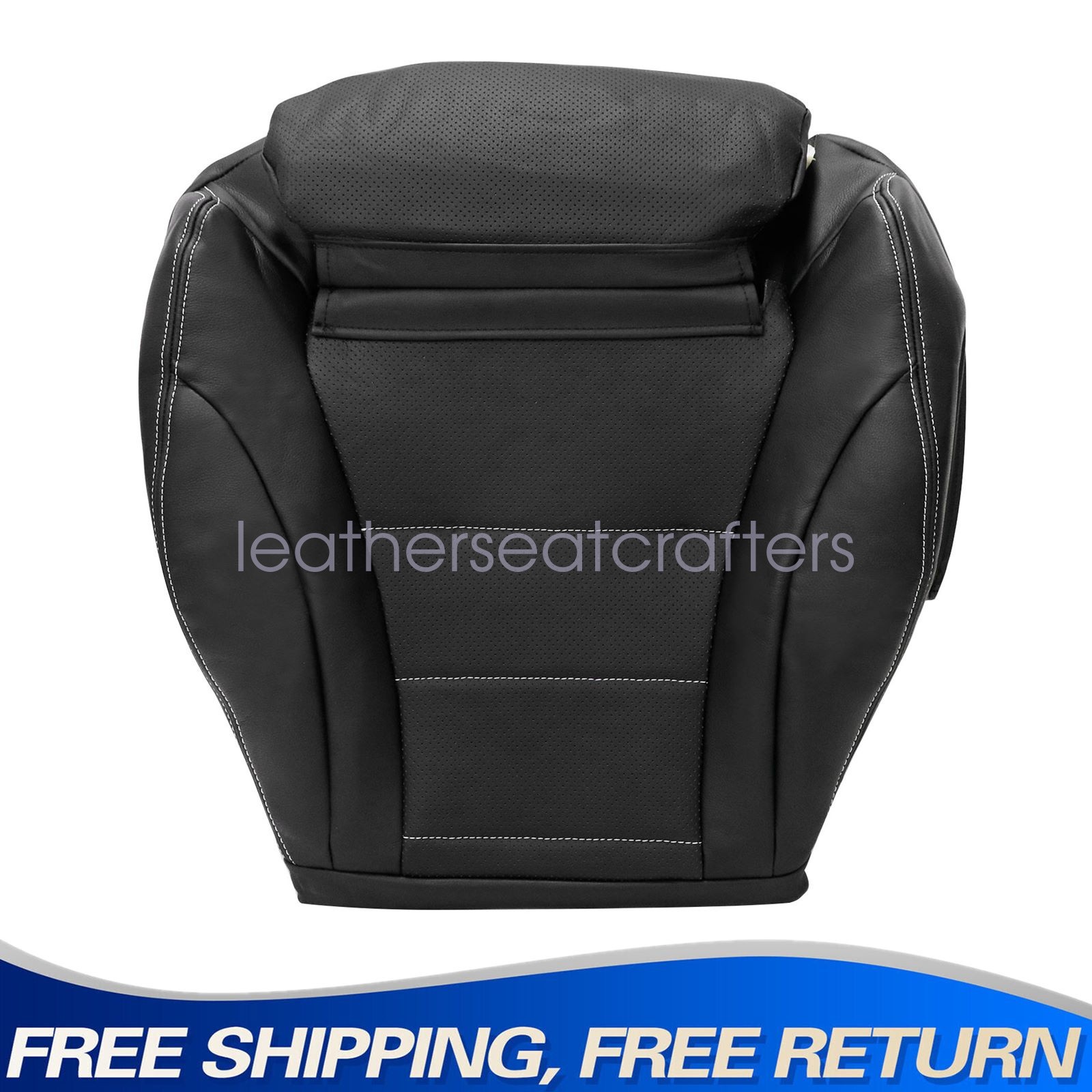 Driver Bottom Leather Seat Cover Black For 2015-2021 Mercedes Benz C300 W205