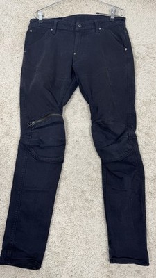G-Star Raw 5620 3D Zip Knee Skinny Original Jeans Mens 32X30 Streetwear Hip-Hop