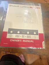 McIntosh MA-230 / Integrated Amplifier /Original Owner's Manual and Schematic /
