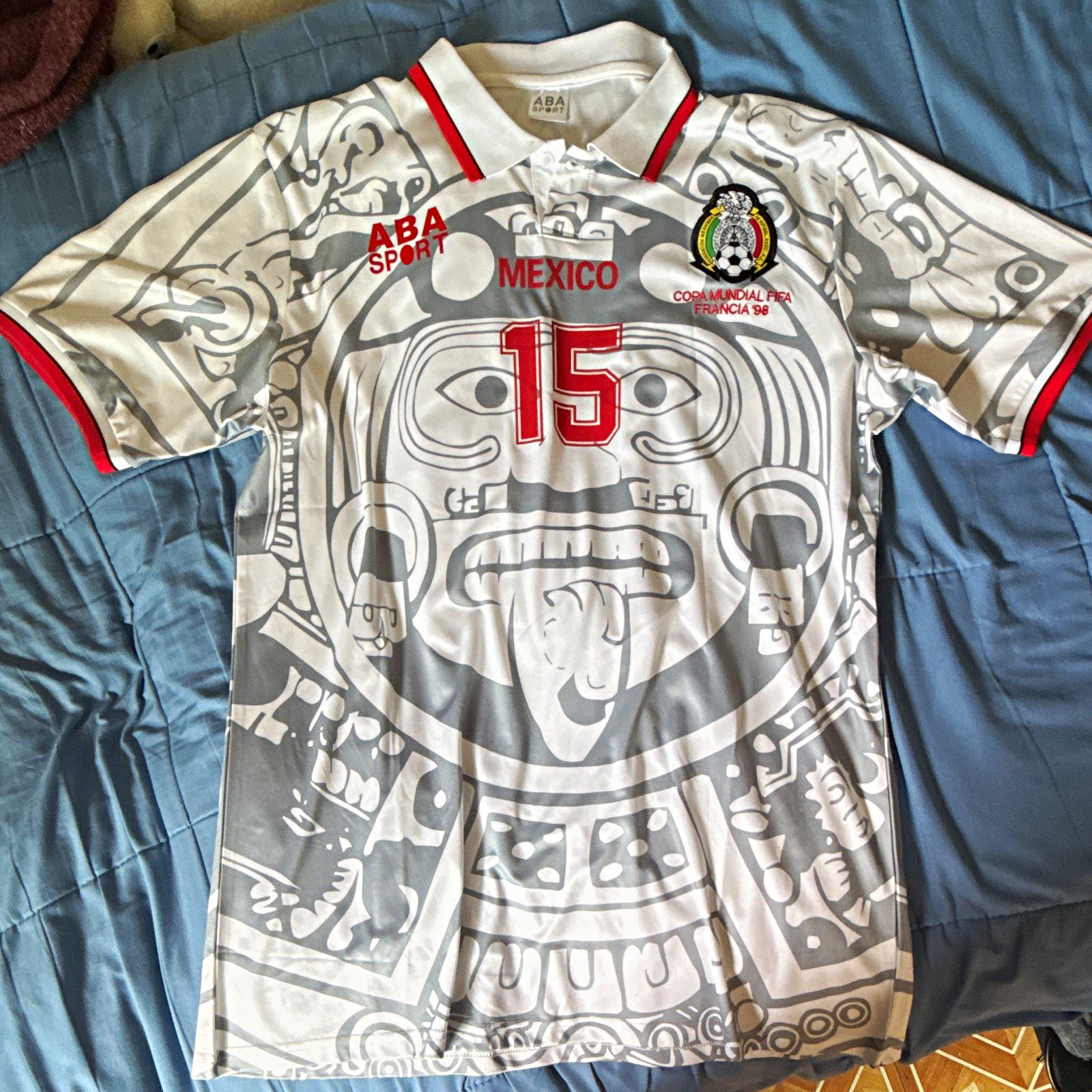 ABA Sport Mexico luis Hernandez #15 retro kit world cup 1998 size L
