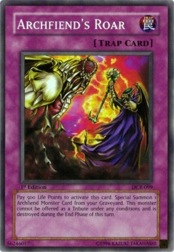 YuGiOh Archfiend's Roar (V.1) DCR-EN099 Common Englisch Excellent unl.