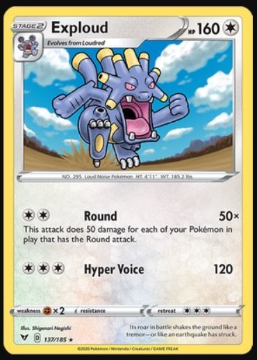 Exploud - 137/185 - Rare - Lightly Played