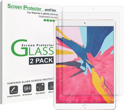 2 Pack Glass Screen Protector for iPad Air 3, iPad Pro 10.5'', Tempered Glass