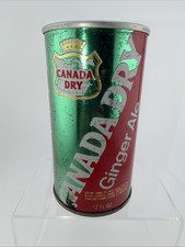 Vintage Canada Dry Ginger Philadelphia Flyers Joe Watson Steel Pop Can