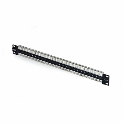 StarTech 48 Port 1U Blank Keystone Patch Panel Rackmount Cat6 Patch Panel for