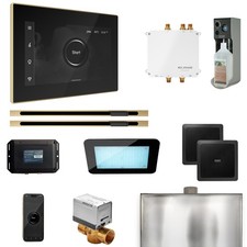 Mr. Steam BLS1-BKXLSB Bliss Max Steam Control Package Linear Black Satin Brass