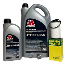 DSG DQ250 Gearbox Service Kit Millers Oils DCT DSG Oil, MANN Filter & Sump Plug