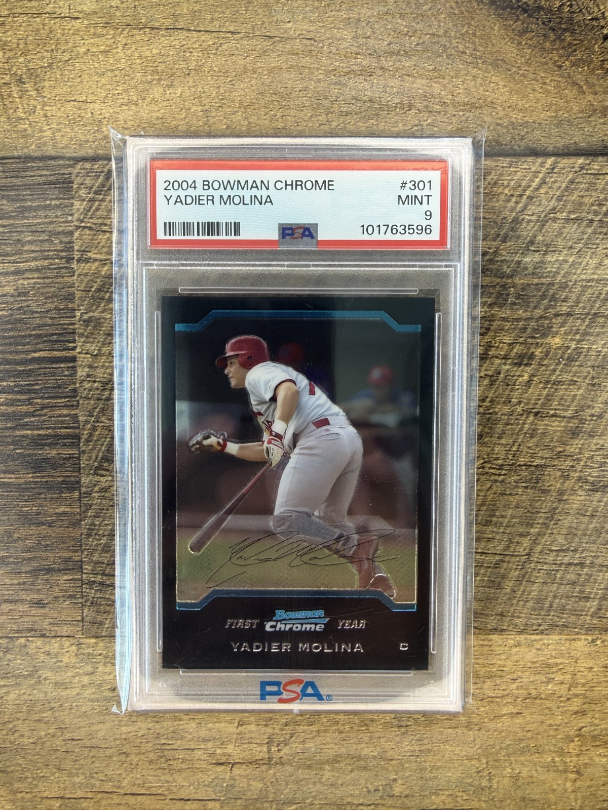 2004 Bowman Chrome Yadier Molina #301 PSA MINT 9
