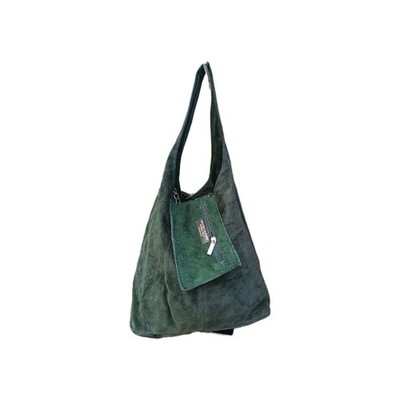 Handgefertigte Hobo Tasche aus Wildleder. Made In Italy. 