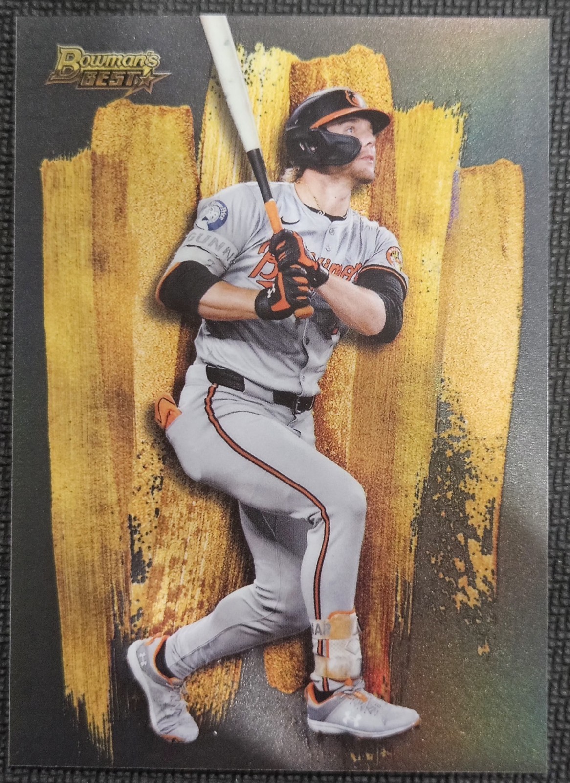 Gunnar Henderson 2024 Bowman's Best Strokes of Gold SSP Case Hit Orioles