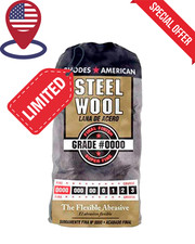 Steel Wool 0000 12 pad Fine Grade Rhodes, American Final Finish Super Fine