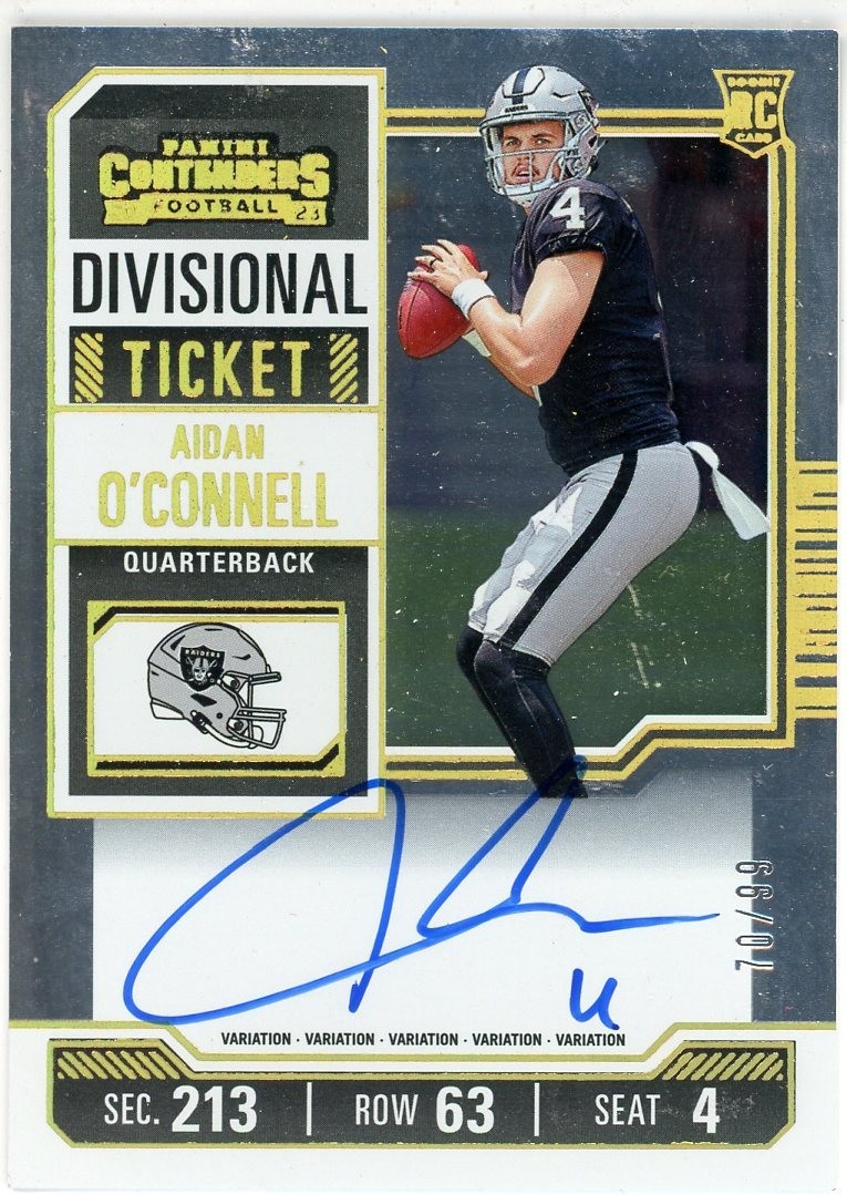 2023 Panini Contenders Aidan O'Connell Auto #101 /99 (AU, RC)