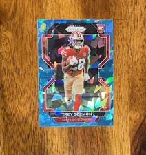 Trey Sermon 2021 Panini Prizm Rookie Blue Ice # /99 #354 San Francisco 49ers