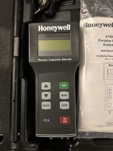Honeywell A7999A1003 Portable Combustion Analyzer O2 CO CO2 NO NO2 SO2 HC H2S