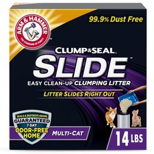 Clump  Seal SLIDE Cat Litter, Easy Clean-up Multi-Cat Clumping Litter, 14 lbs