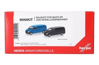 Herpa 014229 Minikit Mb Vito Kasten (W639, 2010), Enzianblau & Schwarz, 1:87,NEU