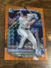 SEAN GAMBLE 2025 Bowman Draft #BDC-178 1st Orange Geometric Refractor /25