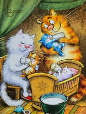 Family: Rina Zenyuk Blue Cats Art Kitty Kitte...