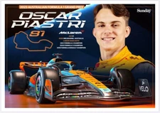BIG  MCLAREN F1 Oscar PIASTRI team driver POSTER,formula1,Motor racing,420mmx300