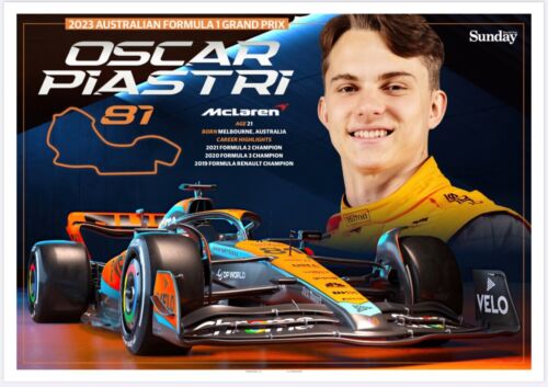 F1 Mclaren Oscar PIASTRI team driver POSTER,CHEAPEST-formula 1,Motor racing cars - Picture 1 of 1