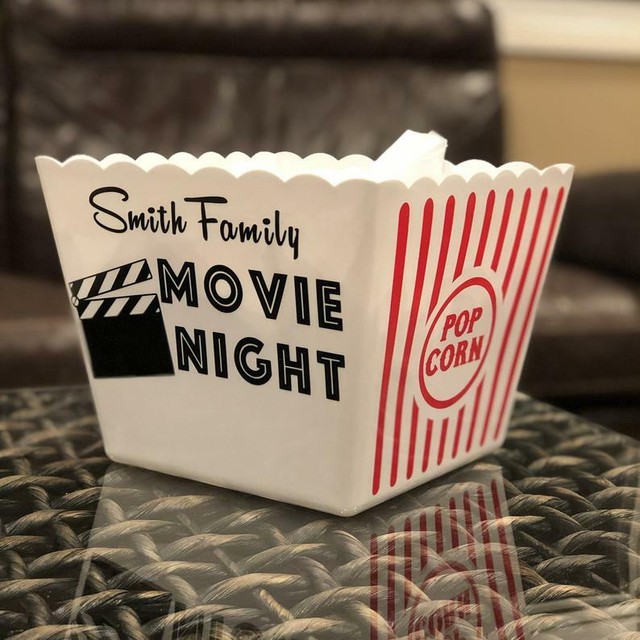 Personalized Family Movie Night Popcorn Buckets with Individual Buckets eBay