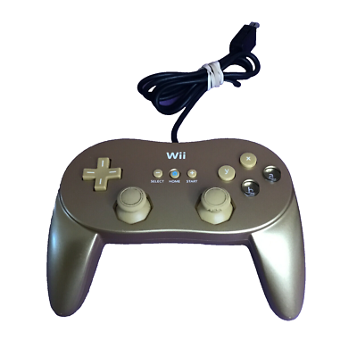 Gold Nintendo Wii Classic Controller Pro RVL-005 (-02) Limited