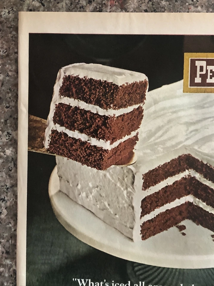 1968 Pepperidge Farm Layer Cake PRINT AD Devils Food Frozen VTG 1960s 3-Layers - Image 2 of 4