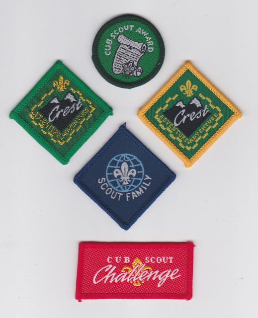 UK / BRITISH SCOUTS CUB SCOUT RANK AWARD & CHALLENGE BADGE SET OF 5