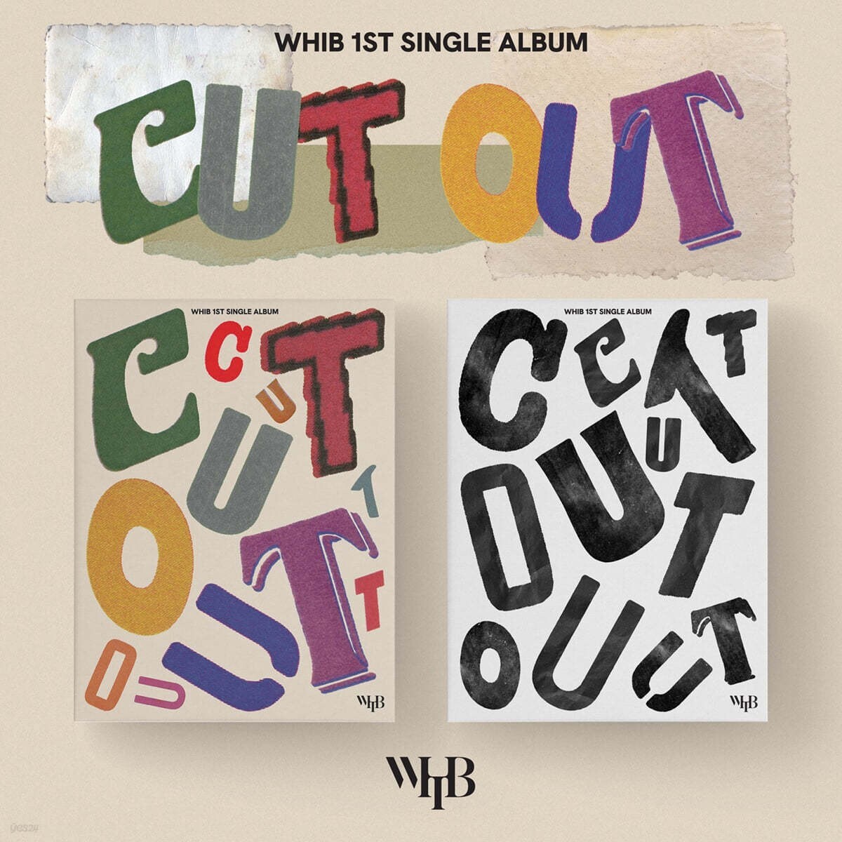 K-POP WHIB 1st Single Album [Cut-Out] UnColor Ver. CD+80p P.Book+P