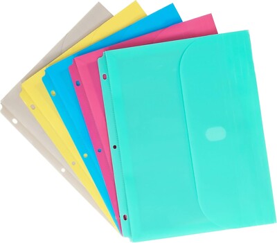 C-Line Super Heavyweight Poly Binder Pocket with Hook & Loop Closure, Pack of 36