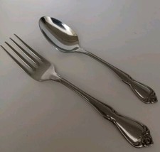 Oneida 1881 Rogers LTD Baby Fork and Spoon Pair/2 Flatware Rose Design