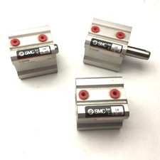 Lot of 3 SMC CQ2B20-20D Pneumatic Compact Cylinder, Bore: 20mm, Stroke: 20mm