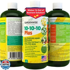 GARDENWISE 10-10-10 All Purpose Plant Food - Liquid Fertilizer with Seaweed K