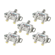 2 Way Extreme/Amphenol 1Ghz High Performance Coax Cable Splitter BDS102H 5 Pack