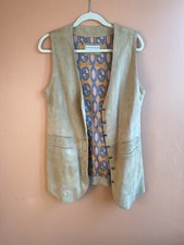 Vintage Livingston Williams True West Lambskin Suede Vest Women’s Western