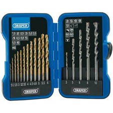 Image of Draper 17 Piece HSS and Masonry Drill Bit Set