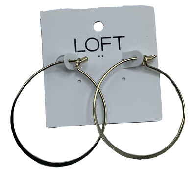 Ann Taylor Loft Goldfarbene Creolen Groß Oval Neu