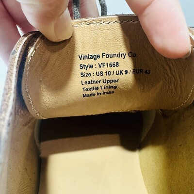 Vintage Foundry Co Lewis VF1668 Mens Size US 10 Chukka Boots Brown Leather Shoes Vintage Foundry Co Lewis VF1668 Mens Size US 10 Chukka Boots  main image 4