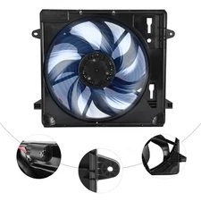Dual Radiator & Condenser Cooling Fan Assembly for 2012-2018 Jeep Wrangler 3.6L