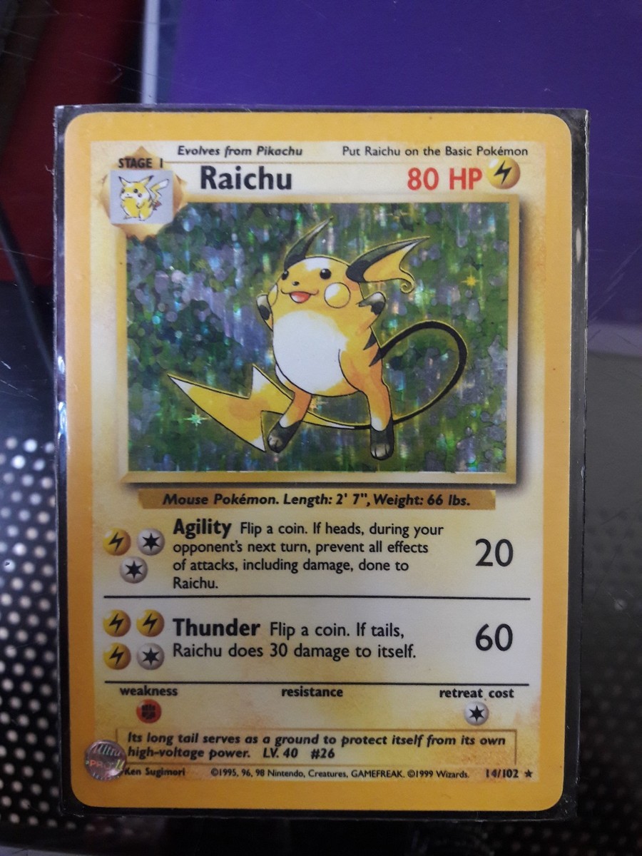 1999 Pokemon Holographic Raichu 1st Edition | eBay