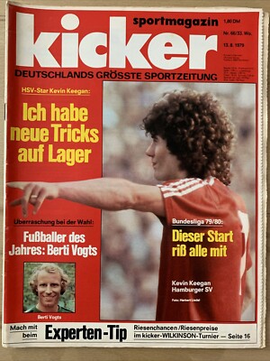 Kicker Nr.66/33 vom 13.08.1979 Kevin Keegan Berti Vogts HSV.