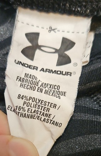 Under Armour Heat Gear Girls Black Striped Fitted Leggings sz YMD - Medium - Picture 7 of 11