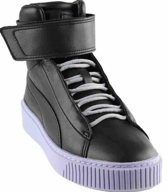 black leather pumas women's