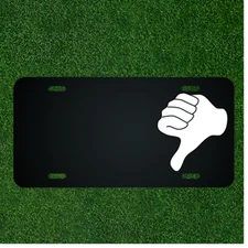 Custom Personalized License Plate With Add Names To Thumb Down Hand Dislike