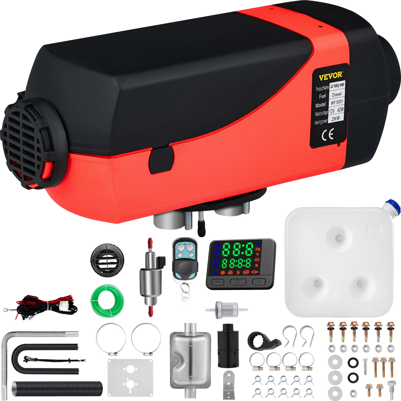 2KW Diesel Air Heater 12V LCD Thermostat Quiet 2000W For Trucks Boat Car  Trailer | eBay