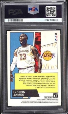 2020 Donruss Net Marvels Press Proof Card - LeBron James #15 PSA 8 