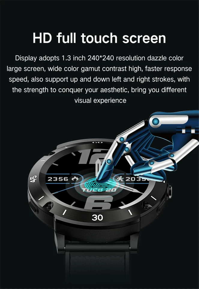 Monitor de sueño Reloj inteligente Bluetooth Pulsera Rastreador de actividad física Resistente al agua Foto 4 de 4